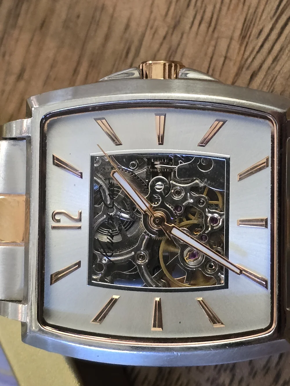 Kenneth Cole New York KC3772 Men's Automatic Bicolour Skeleton Watch.